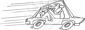 Royalty Free Clipart Image of a Speeder