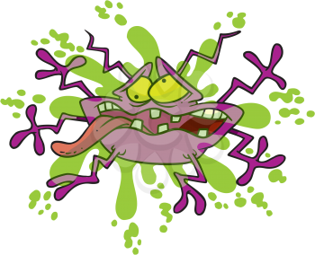Royalty Free Clipart Image of a Splattered Bug