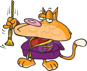 Royalty Free Clipart Image of a Spoiled Fat Cat