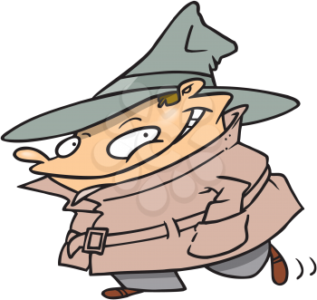 Royalty Free Clipart Image of a Spy Kid