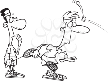 Royalty Free Clipart Image of Squash Players