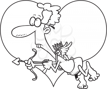 Royalty Free Clipart Image of a Stupid Cupid