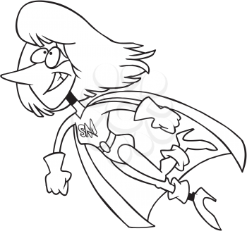 Royalty Free Clipart Image of a Super Mom