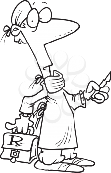 Royalty Free Clipart Image of a Surgeon