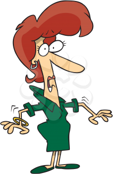 Royalty Free Clipart Image of a Startled Woman
