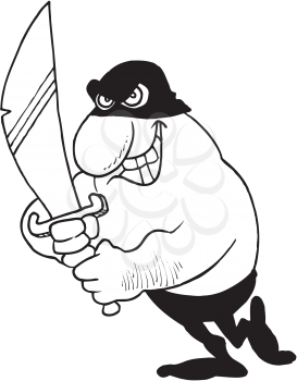 Royalty Free Clipart Image of an Executioner