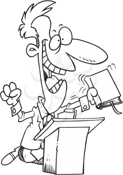 Royalty Free Clipart Image of an Evangelist