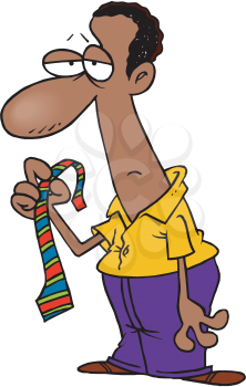 Royalty Free Clipart Image of a Man With a Tie