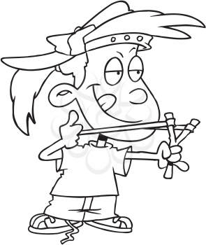 Royalty Free Clipart Image of a Tomboy