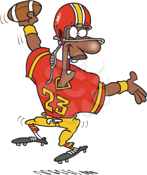 Royalty Free Clipart Image of a Football Player