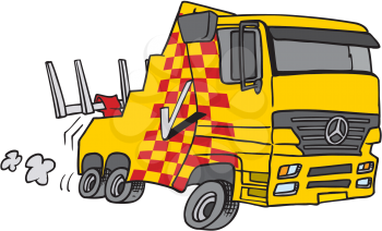 Royalty Free Clipart Image of a Tow Truck