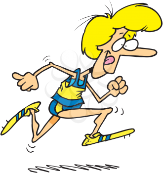 Royalty Free Clipart Image of a Track Athlete