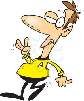 Royalty Free Clipart Image of a Trekkie