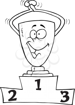 Royalty Free Clipart Image of a First-Place Trophy