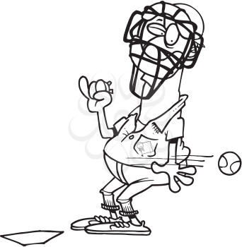 Royalty Free Clipart Image of an Umpire