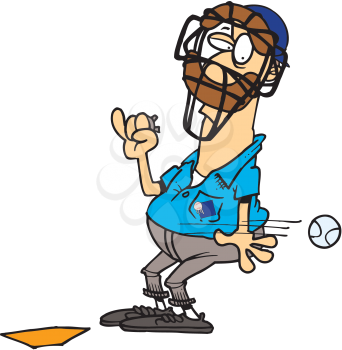 Royalty Free Clipart Image of an Umpire