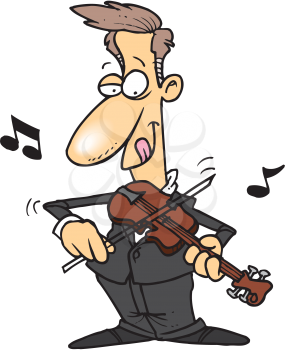 Royalty Free Clipart Image of a Violinist