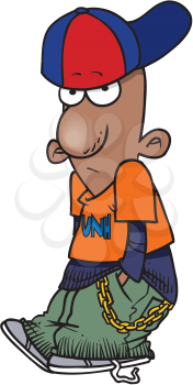 Royalty Free Clipart Image of a Teen