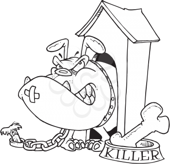 Royalty Free Clipart Image of a Watchdog