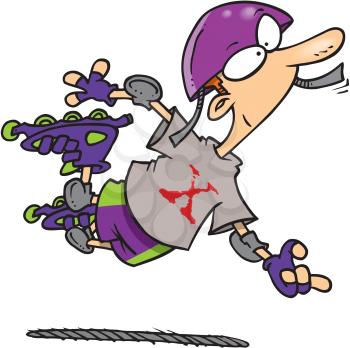 Royalty Free Clipart Image of an Xtreme Skater
