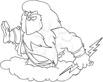 Royalty Free Clipart Image of a Zeus