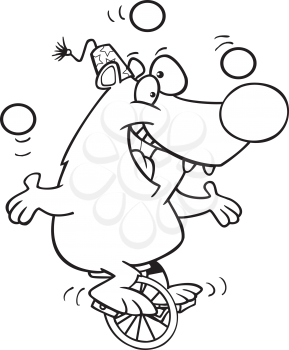 Royalty Free Clipart Image of a Circus Bear