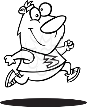 Royalty Free Clipart Image of a Running Bear