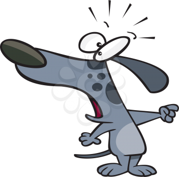 Royalty Free Clipart Image of a Pointing Dog