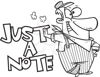 Royalty Free Clipart Image of an Engineer Memo