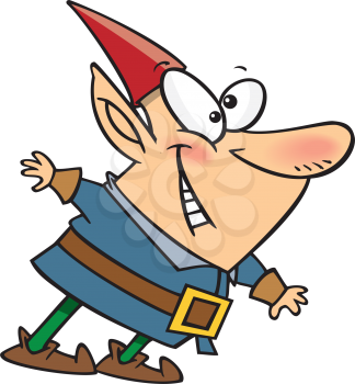 Royalty Free Clipart Image of a Happy Elf