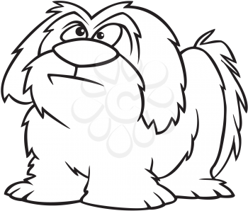 Royalty Free Clipart Image of a Shaggy Dog