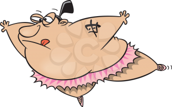 Royalty Free Clipart Image of Sumo Ballet