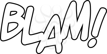 Royalty Free Clipart Image of the Word Blam