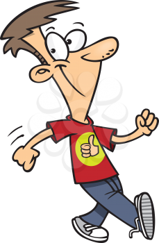 Royalty Free Clipart Image of a Man With a Positive Attitude