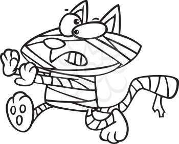 Royalty Free Clipart Image of a Mummy Cat