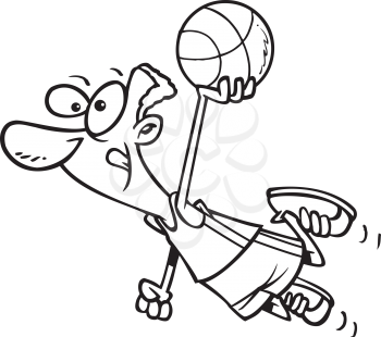 Royalty Free Clipart Image of an Basketball Player
