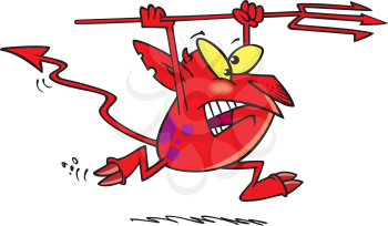 Royalty Free Clipart Image of a Little Devil