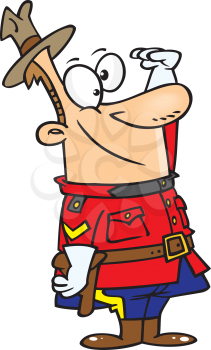 Royalty Free Clipart Image of an RCMP Officer