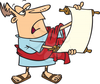 Royalty Free Clipart Image of a Roman Crier