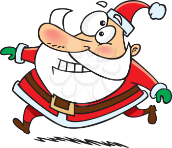 Royalty Free Clipart Image of a Simple Santa