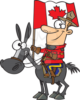 Royalty Free Clipart Image of a Canadian Mountie
