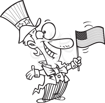 Royalty Free Clipart Image of an Uncle Sam