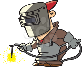 Royalty Free Clipart Image of a Welder