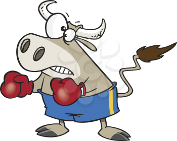 Royalty Free Clipart Image of a Bull Fighter