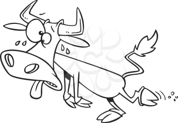 Royalty Free Clipart Image of a Hot Cow