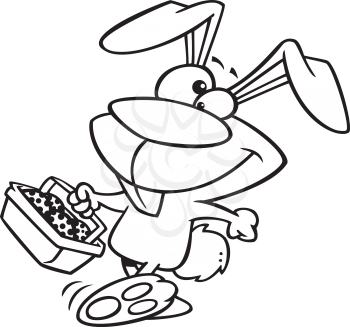 Royalty Free Clipart Image of an Easter Bunny