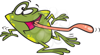 Royalty Free Clipart Image of a Happy Frog