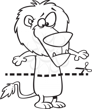 Royalty Free Clipart Image of a Dotted Lion