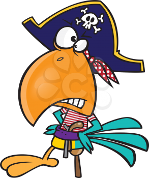 Royalty Free Clipart Image of a Pirate Bird