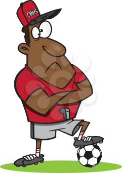 Royalty Free Clipart Image of a Soccer Coach